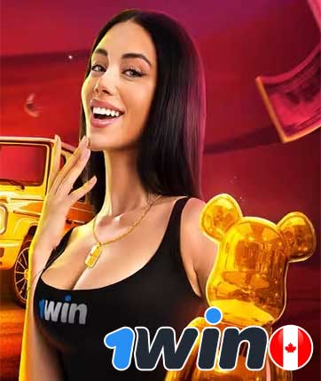1 win Casino Canada banner promoting a cashback offer with Canadian-themed elements.