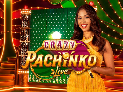 1 win Canada Crazy Pachinko Live game interface showcasing a colorful pachinko board and live dealer.